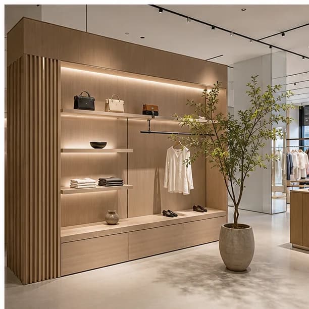 门店中明亮板材样板展示系统